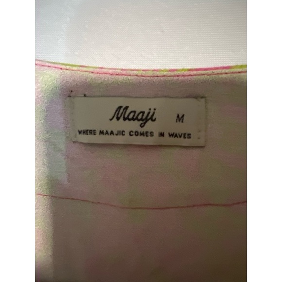 Maaji Floral V-Neck Dress with Bell Sleeves - Picture 2 of 4